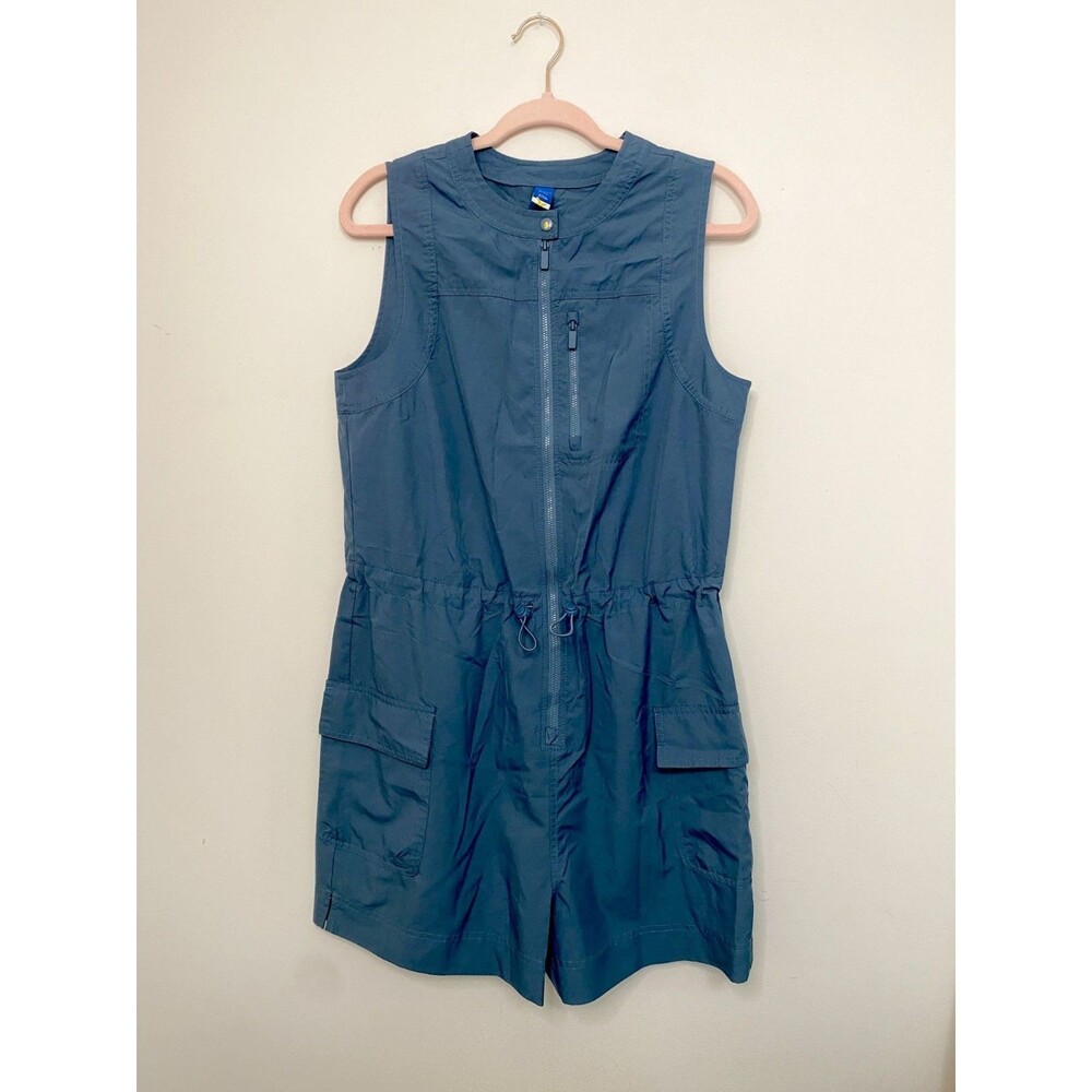 Womens Old Navy StretchTech Zip Romper Size Medium Tall Sleeveless Shorts